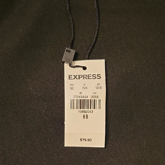 NWT EXPRESS Editor Black Women's Pants Size 6S Barely Boot Low Rise - Picture 4 of 7